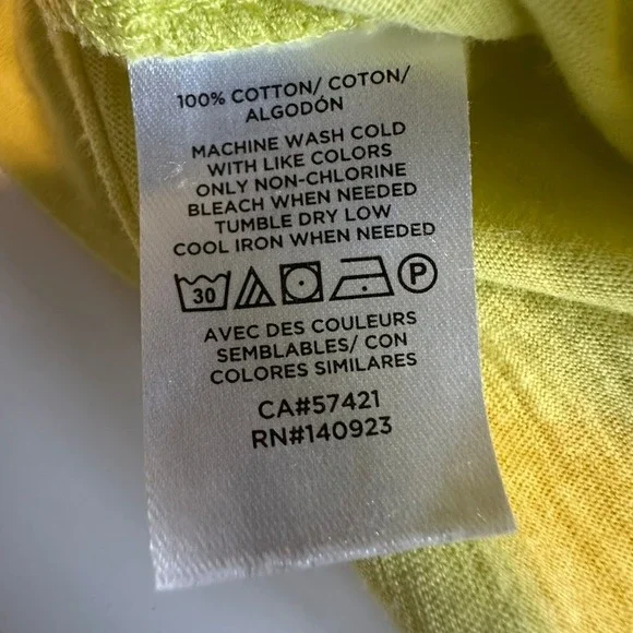 Loft Lime Green Cotton Slub Crew Neck Short Sleeve T-Shirt Med - Picture 4 of 6